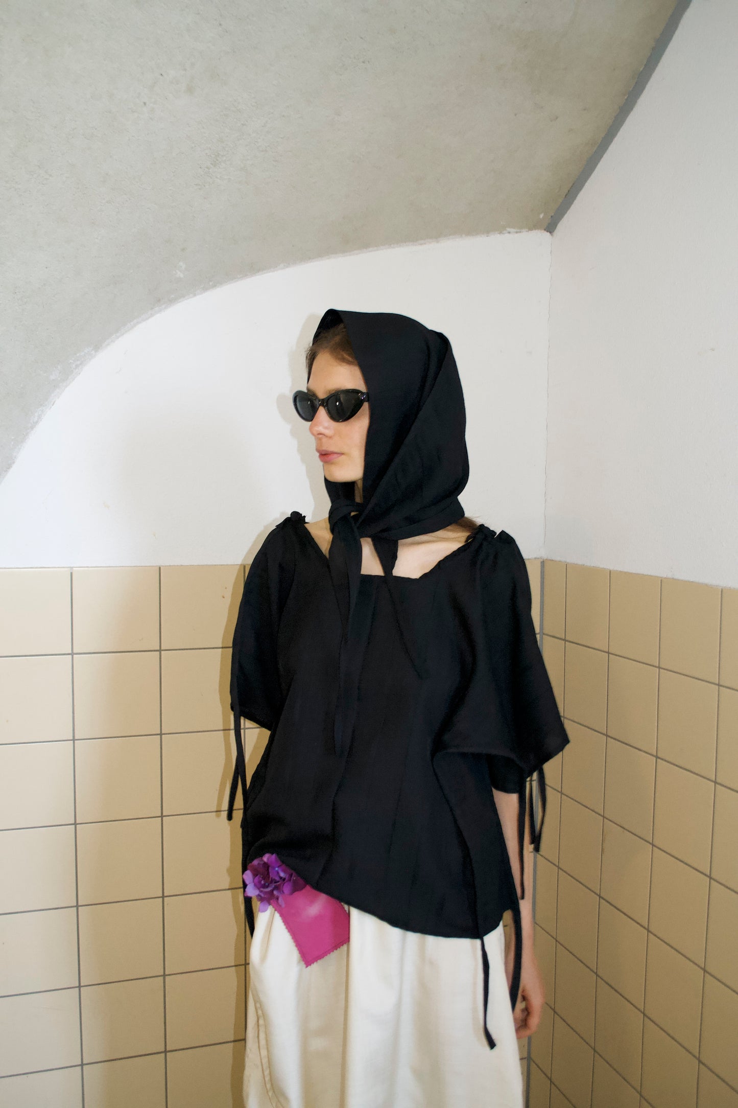 Urs Scarf Black Wool