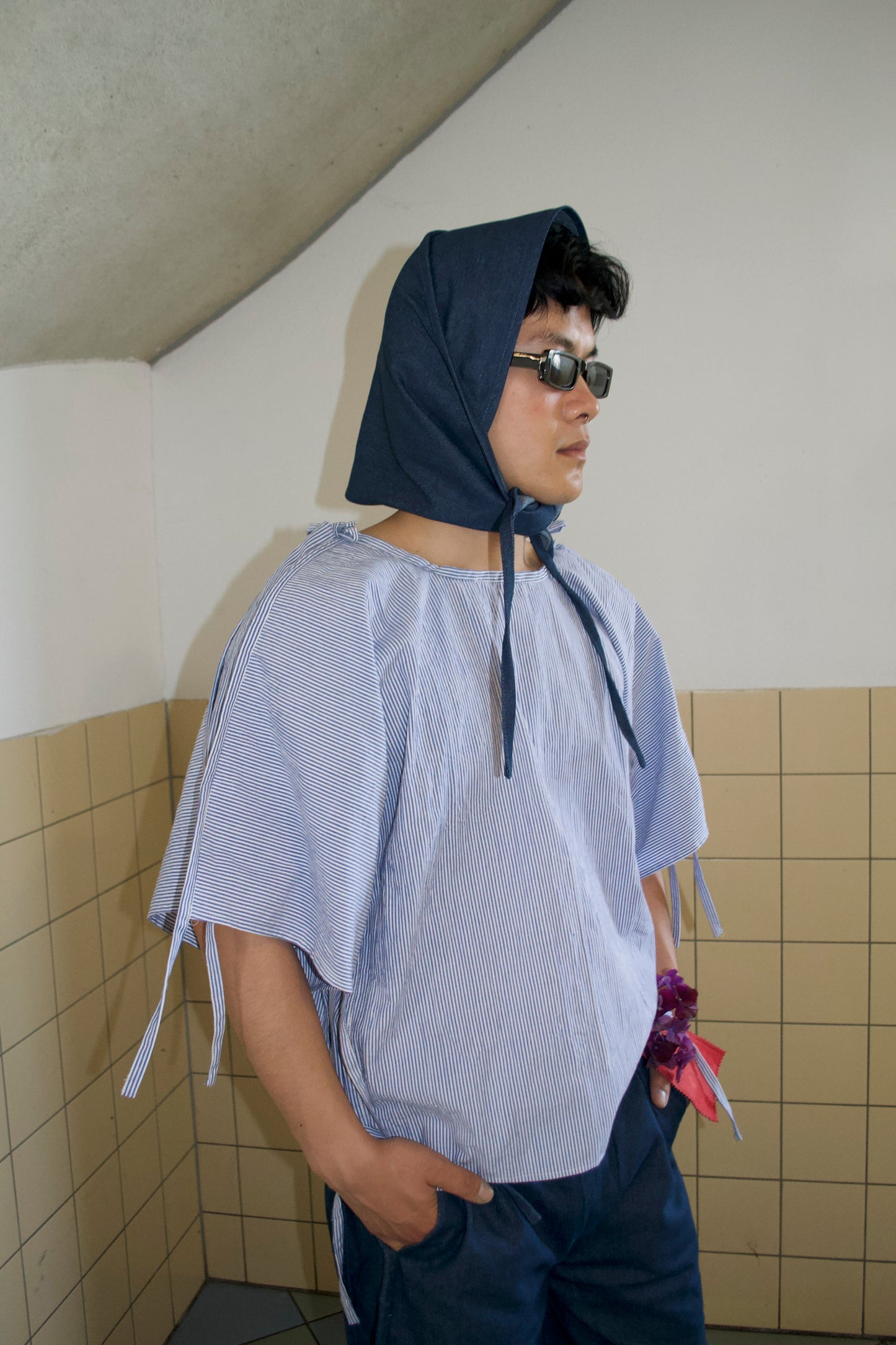 Urs Scarf Blue Denim